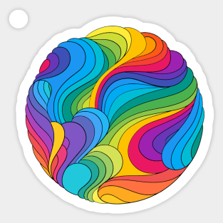 Trippy Hippie Rainbow Swirl Sticker